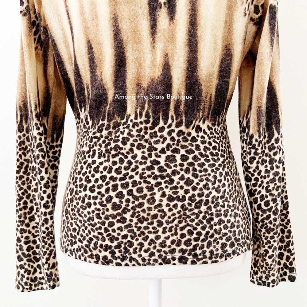 Super Rare Y2K Vintage Animal Print + Faux Fur Top ASO Janice in Friends - Picture 12 of 12